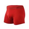 Men Boxer Briefs Mid-rise Elastic Waist U-Convex Shorts Underwear Solid Color Breathable Slim Fit Design Panties