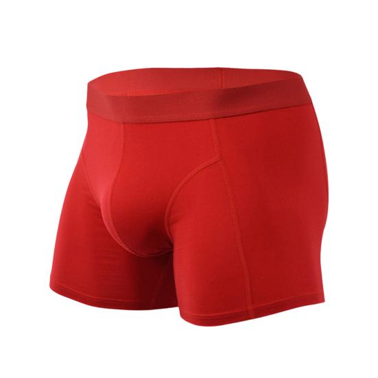 Men Boxer Briefs Mid-rise Elastic Waist U-Convex Shorts Underwear Solid Color Breathable Slim Fit Design Panties