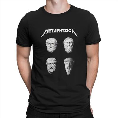 Metaphysica Fun Metal Philosophy Tshirt Graphic Men Tops Vintage Alternative Summer Polyester S