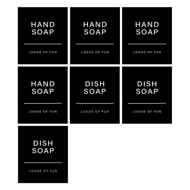 6/7pcs Soap Dispenser Labels Bathroom Jar Storage Label Shower Shampoo Lotion Conditioner Bottle Stickers