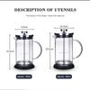 SENDIAN Portable Glass Filter Teapot High Temperature Resistant Pressure Pot Coffee Pot 2021 New Office Home Kitchen Accessories