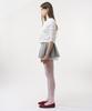 Podeowedeo Girls' Pleated Mini Skirt (Melange Gray)