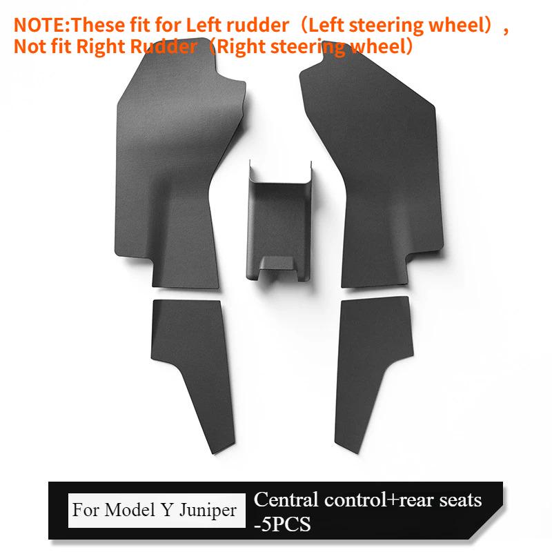 For Tesla Model Y Launch/Juniper 2025 Center Control Side Defense Kick Mat TPE Rear Air Outlet Protection Pad Car Accessories