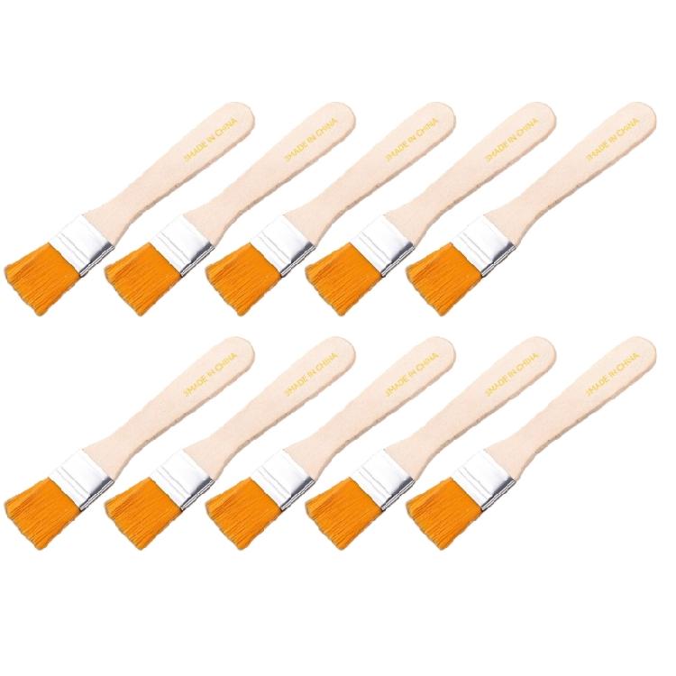 10Pieces Small Paint Brushes with Soft Bristles and Wood Handle Include Gloves for Wall Cabinets Fence and Touch Up