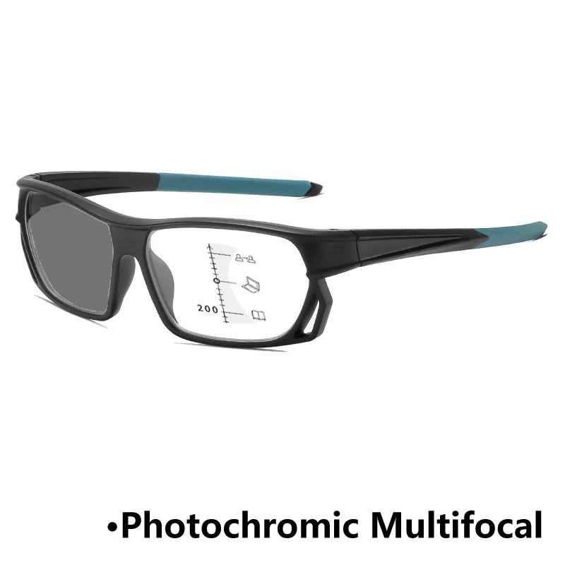 Blue Light Protection Glasses For Far And Near Distances Sports Photochromic Multifocal Reading Glasses Hd Presbyopia Glasses