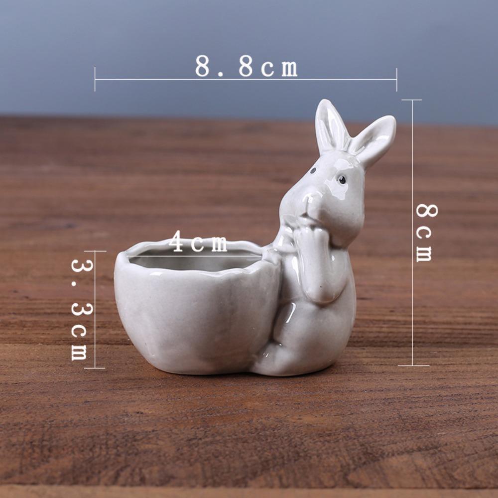 

Держатель для большого пальца цветочные горшки керамические в форме кролика подставка для яиц пасхальный кролик горшки для суккулентов пасхальные принадлежности Style H