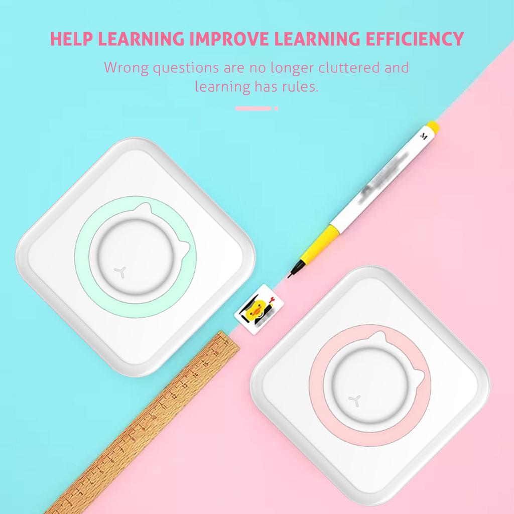 Bluetooth Connect 200dpi Tintenloser Aufkleberdrucker Fotoetiketten-Memo Tragbarer Handdrucker Mini-Mini-Mobildrucker