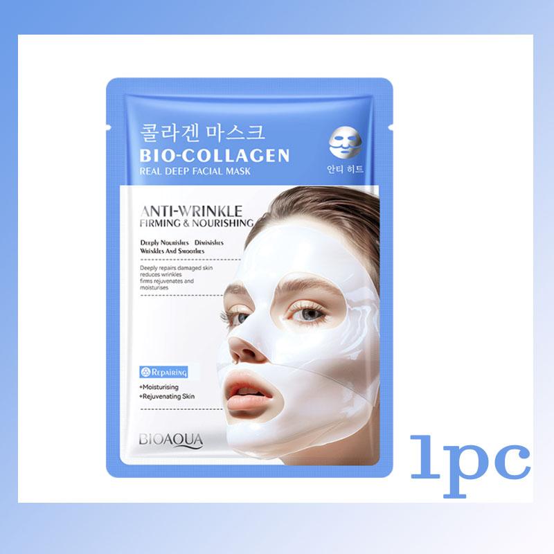 Collagen Anti Wrinkle Facial Mask Anti Aging Fade Fine Lines Firm Skin Moisturizing Brightening Smooth SkinCare Korean Cosmetics