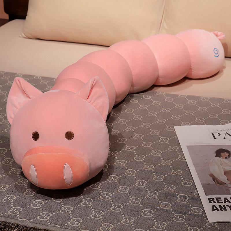 Animal Caterpillar Unicorn Pillow Plush Toy Doll Girl Bed Leg Long Pillow Ragdoll