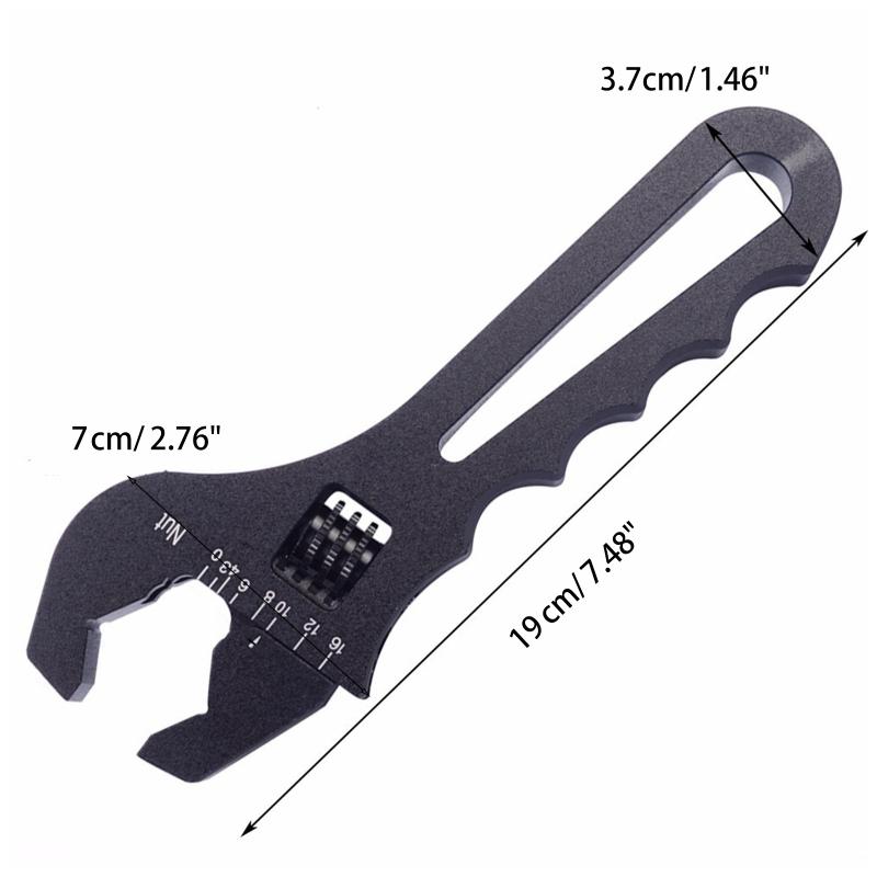 Portable AN Hose Fitting Adjustable Wrench Spanner Lightweight Aluminum Alloy 3AN-16AN Manual Repair Tool Red/Blue/Black