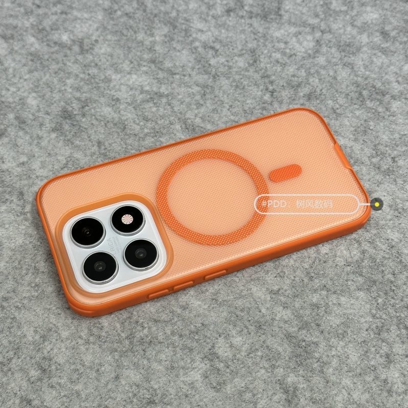 Pour Xiaomi 17 Coque Pour MagSafe Magnétique Texture Granulée Mate Transparente Housse de Téléphone Pour Mi 17 Coque Simple Pare-chocs Anti-poussière