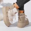 New Style Thick-soled Snow Boots with Extra Padding, Short Cotton Shoes for Women in Large Size