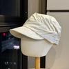 New niche design pleated newsboy hat children's spring dark equestrian hat flat top octagonal hat cap