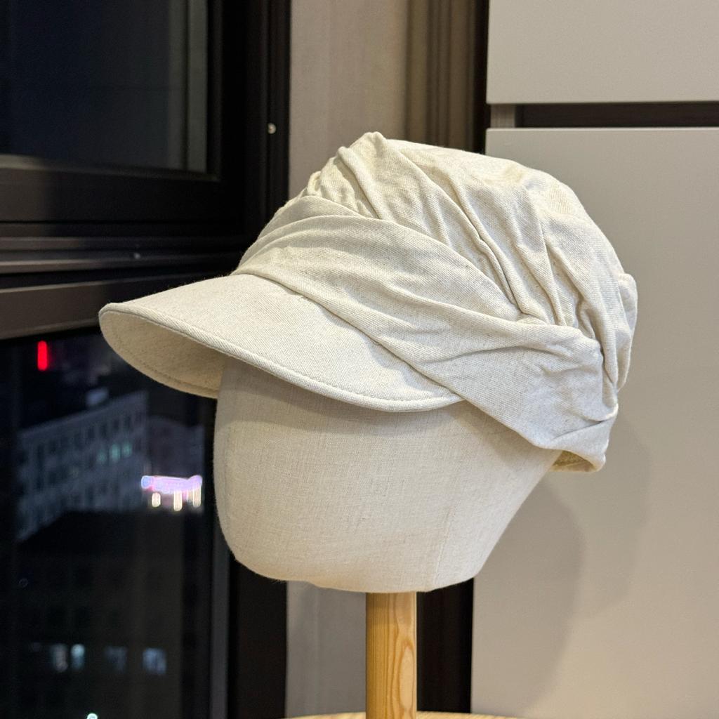 New niche design pleated newsboy hat children's spring dark equestrian hat flat top octagonal hat cap