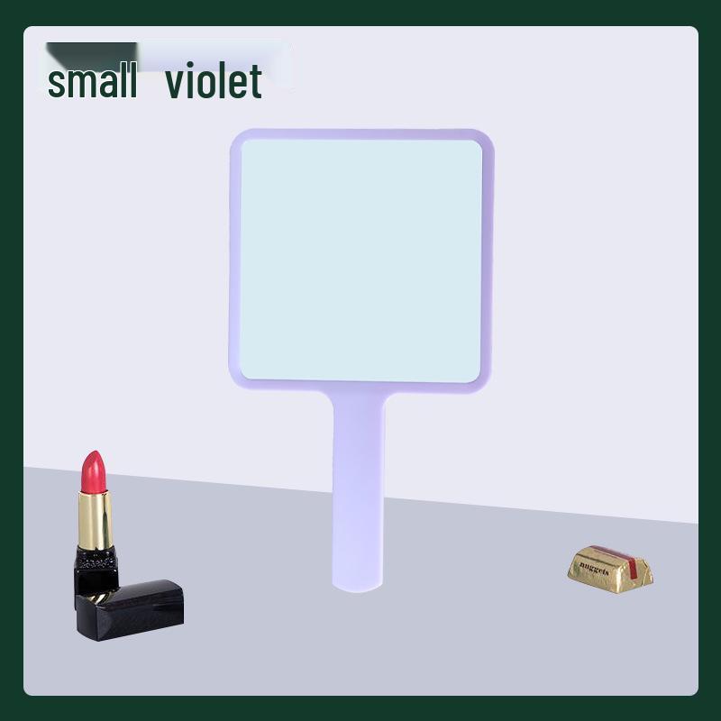 Portable Handheld Square Makeup Mirror with Salon-Quality Handle and Logo