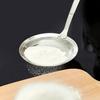 Long Handle Skimmer Spoon 304 Stainless Steel Fine Mesh Residue Strainer Spoon Large Slotted Spoon Colander Kitchen Utensils