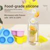 Food Grade Silicone Ice Cube Tray with Lid 3-grid Ice Ball Mold Ice Maker Commercial