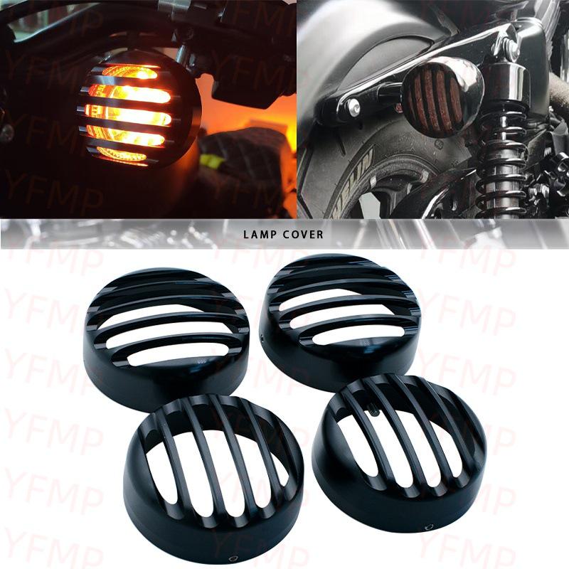 Compatible Front Turn Signal Light Cover for Harley Sportster 883/481/200 Series.