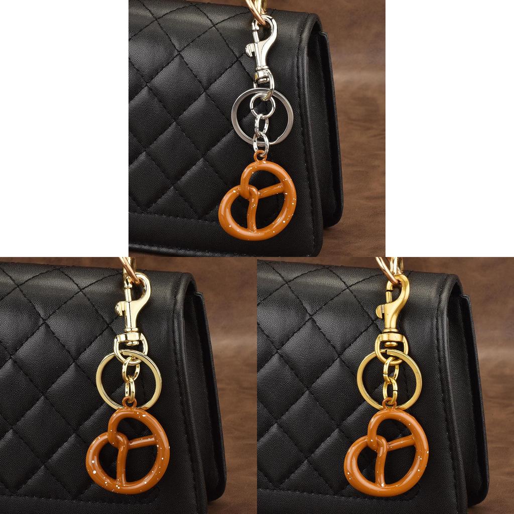 Style Fruit Keychain Keyring With Resin Dimpled Alloy For Car And Bag Decor