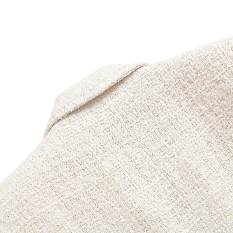 GMXIA Women's Vintage Casual Solid Color Print Autumn Winter Long Sleeve POLO Neck Jackets & Coats