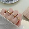 Small Broken Diamonds With Diamonds, Light Luxury Flowers, Zircon Beads, Temperament Ring, Women'S Cold Wind, Niche High-End Ring