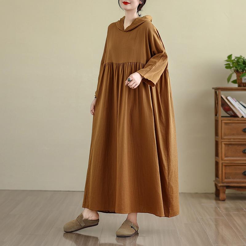 DIMANAF 2025 Women Plus Size Long Hat Dress Loose O-Neck Printing Casual Floral Oversize Long Sleeve 5053