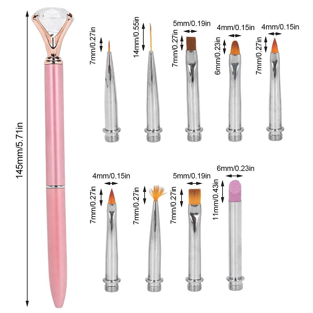 1 X Pen 10 X Pen Head Detachable Gel Pen Detachable Nail Art Brush  Home And Salon Manicure
