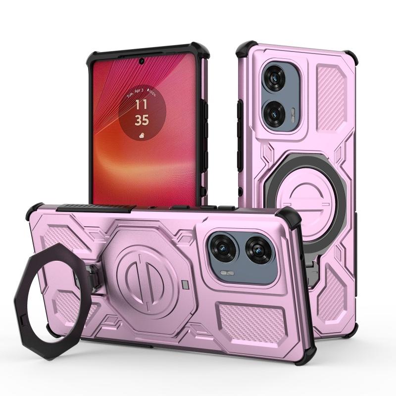 For Moto Edge 50 Fusion Case Cover Motorola Moto Edge 50 Fusion Capas Shockproof Bumper Attraction Adsorption Ring Holder Fundas