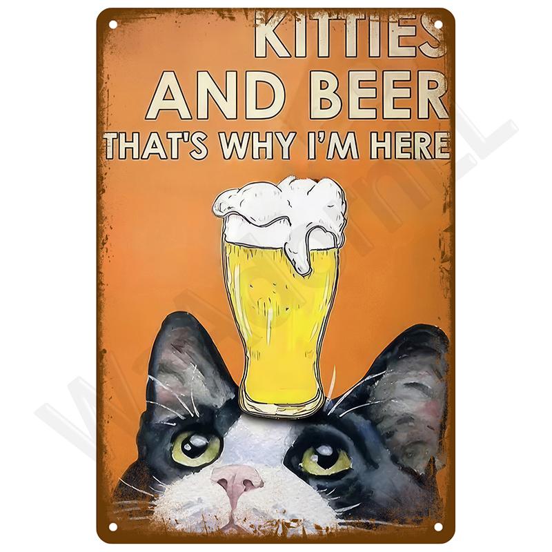 VintageMetalBarSign Metal Signs - Vintage Metal Plates Posters, Retro Wall Art Tin Sign, Bar/Mancave Luxury Home Decor Item