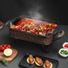 Non-Stick Grilling Pan Carbon Steel Grilled Fish Plate Universal BBQ Serving Tray  Hotpot