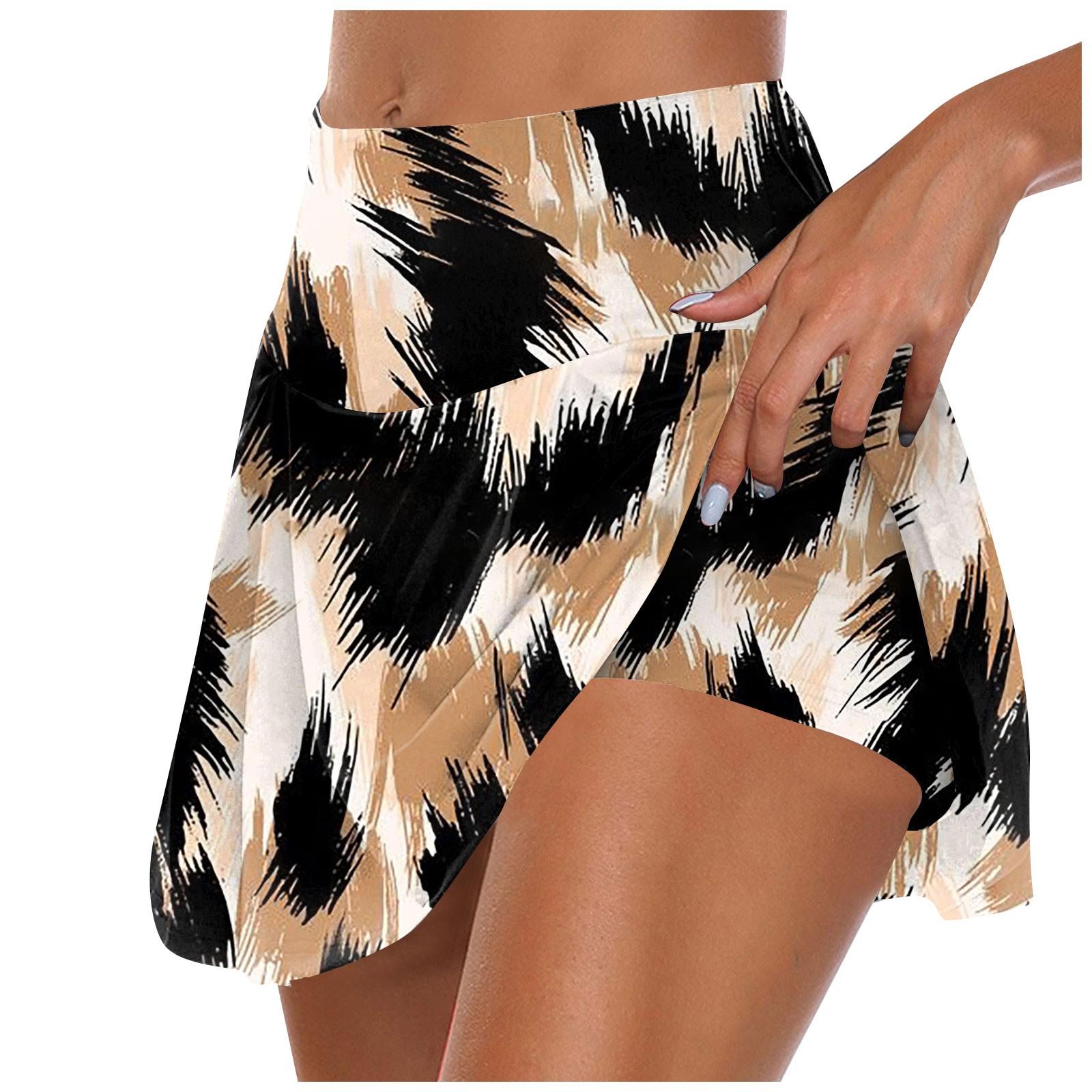 

Женские спортивные эластичные плиссированные теннисные юбки для бега, йоги, внутренние шорты, эластичные спортивные шорты для гольфа XXL