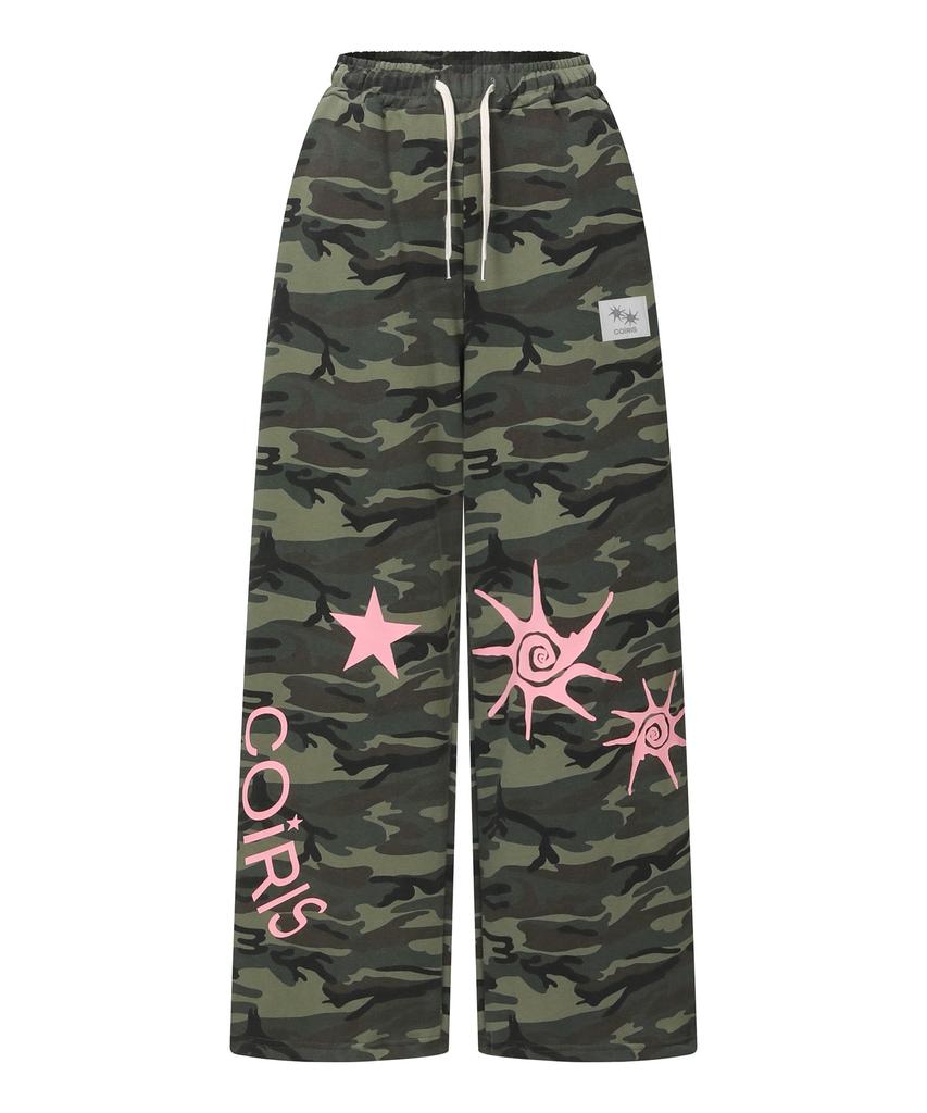 Koiliseu Grime Setup Camo Wide Elastic Pants Unisex