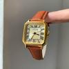 High Value Medieval Women'S Watch Retro Roman High Sense Women'S Watch Classic Square Plate Student Commuting Versatile