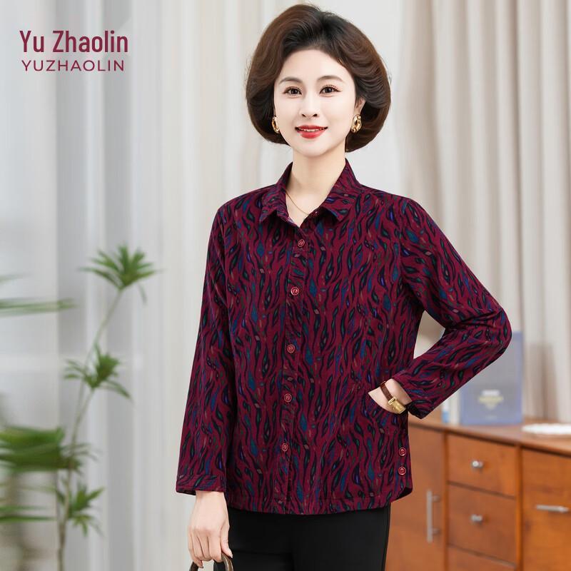 YUZHAOLIN Women s Plus Size Long-Sleeve Shirt 4XL