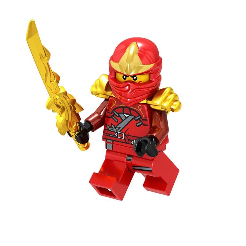 סט צעצועי קוביות בנייה נינג'ה זהובות לילדים כולל 38 חתיכות של קוביות ABS קטנות