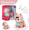 Highttoy Baby Crawling Toy with Lights and Music, Tummy Time Sensory Toy for Infants 3 6 9 Months, Pink