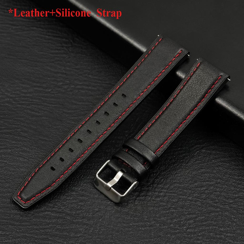 20mm 22mm Leather Strap for Samsung Galaxy Watch 7 6 5 4 40 44mm Gear Band Vintage Bracelet for Xiaomi Redmi Watch 5 Lite/Active