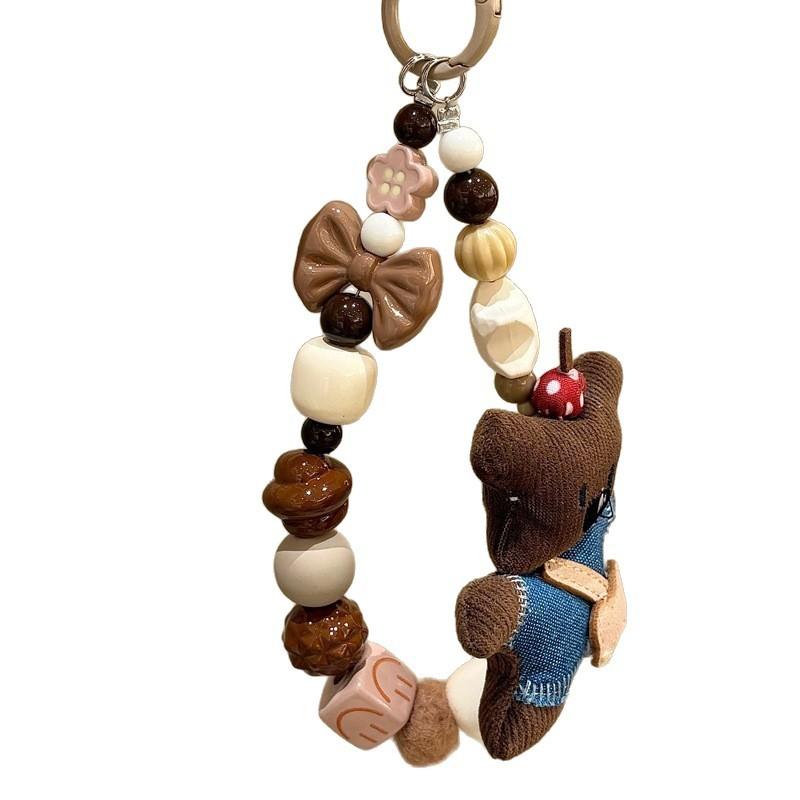 Adorable Pvc Bear Keychain With Handmade Craft For Smartphone And Bag Decor