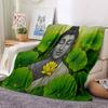 1pc Buddha Lotus Blanket, Lightweight Flannel Throw Blanket For Sofa, Bed, Travel, Camping, Living Room, Office215