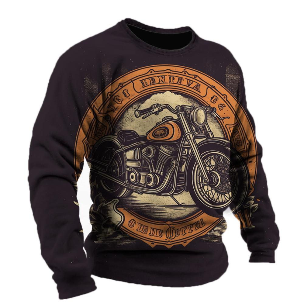 

Винтажная мужская футболка, хлопковые футболки с длинными рукавами и принтом мотоцикла, одежда с 3D принтом, уличная графика в стиле Харадзюку, большие размеры 6XL