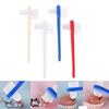 1 Pcs Portable Al Care Supply Denture Blue Red White Color Toothbrush Double Head Manual Brush False Teeth Cleaner