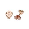 TRUE LOVE Rose Gold Plated Clear Diamond Stud Earrings Lab-Grown