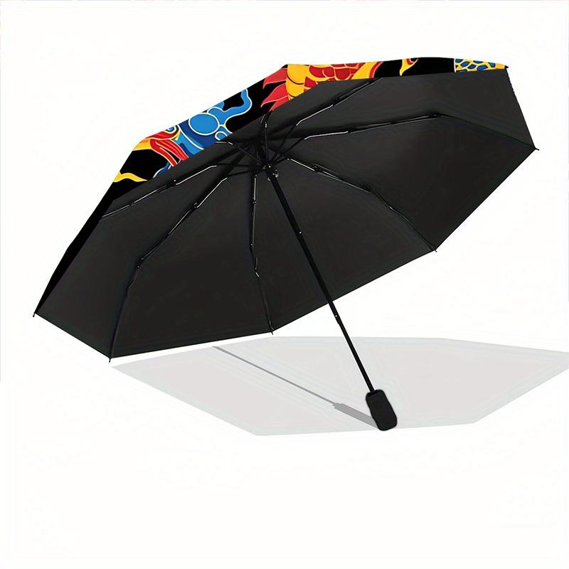 1pc Dragon Automatic Open/close Folding Umbrella, Compact Portable Travel Umbrella,Durable Construction yy250814177