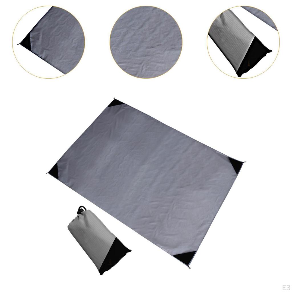 Outdoor Picnic Blanket Camping Play Mat with Storage Bag Beach Lawn for Barbecue Summer