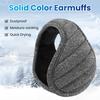 Earmuffs Faux Rabbit Fur Soft Warm Winter Ear Muffs Foldable Earflap Design Thick Lining Windproof Cold Weather Protection Earmuffs