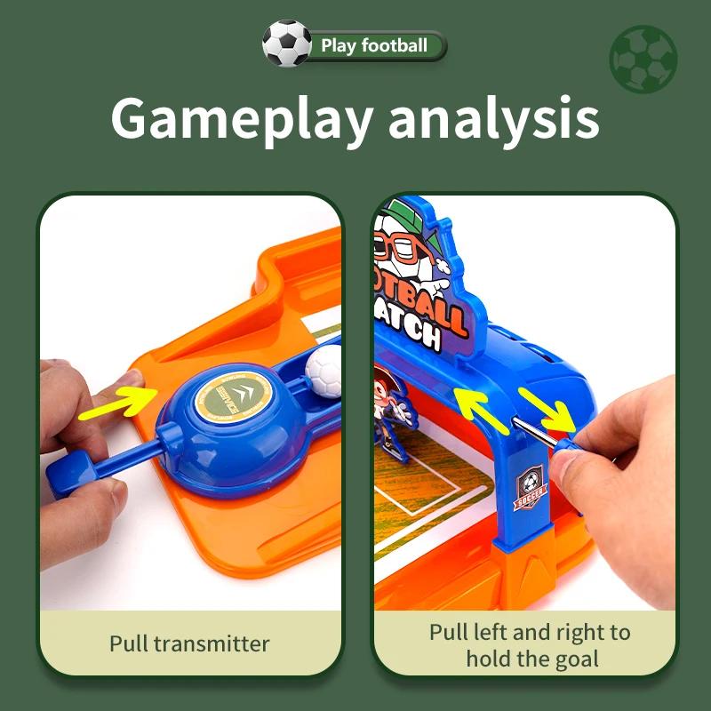 Non-Toxic 55Cm Tabletop Parent-Child Football Game Kids Toy Fun Desktop Foosball Toy With Launcher Indoor Play Toys For Children Kids Gifts