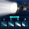 פנסי Led נטענים נטענים למרחק תאורה ארוכים במיוחד פנס זרקור XHP120 פנסים עוצמתיים פנס עבודה מנורת עבודה