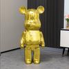 50cm Große Bärenfigur Harz Disco Spiegel Gewalttätiger Bär Skulptur Zarte Stehende Statue Wohnzimmerdeko Einzugsgeschenk