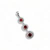 Garnet Dangle Pendant: 925 Sterling Silver Gemstone Jewelry