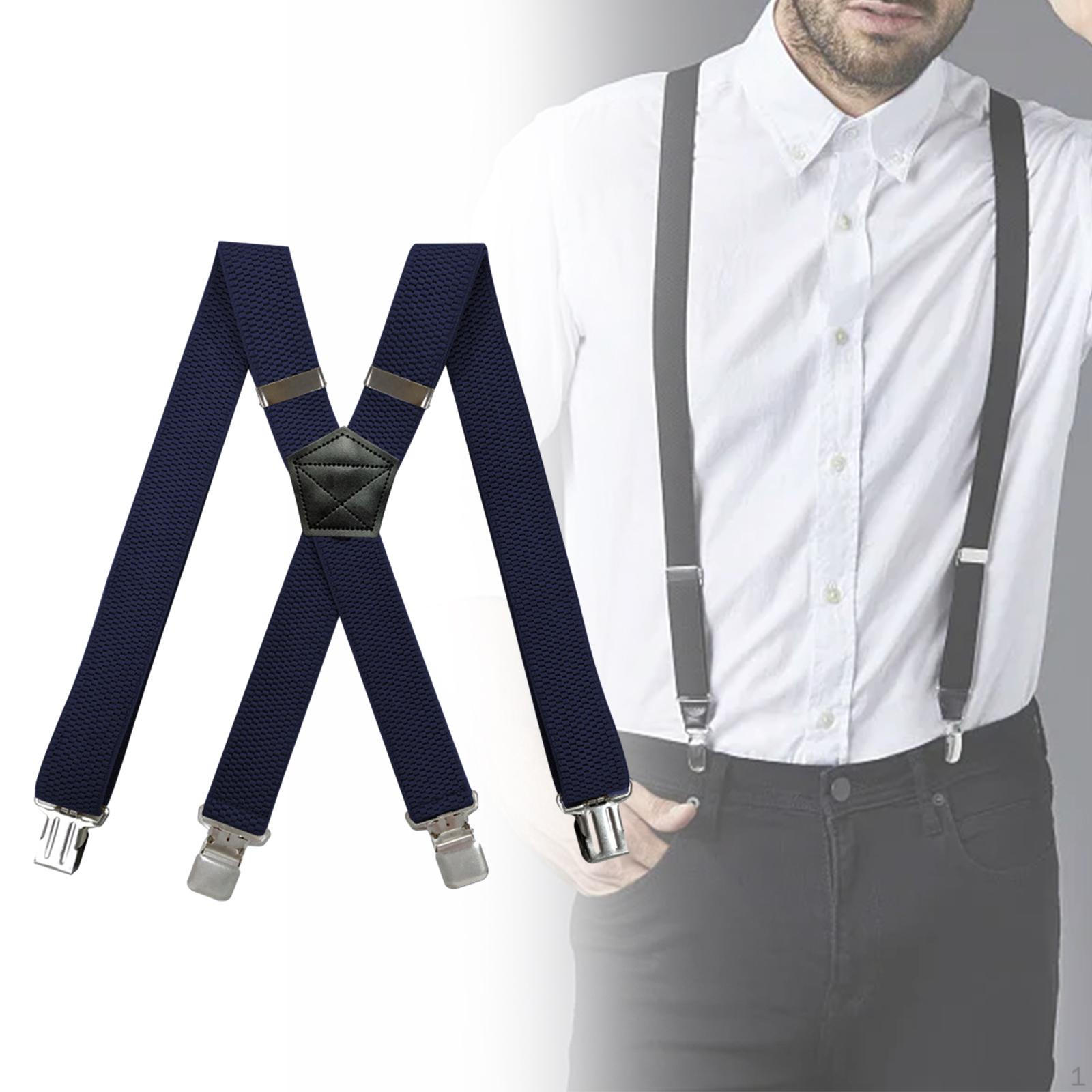 

Мужские подтяжки для дальнобойщиков, подтяжки с 4 зажимами, аксессуары для одежды, эластичные X-образные